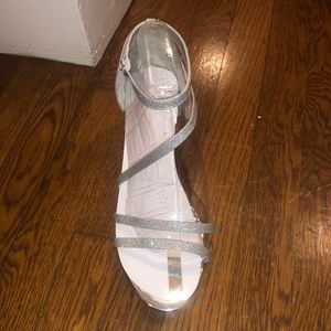 Strappy Silver Dress Shoes